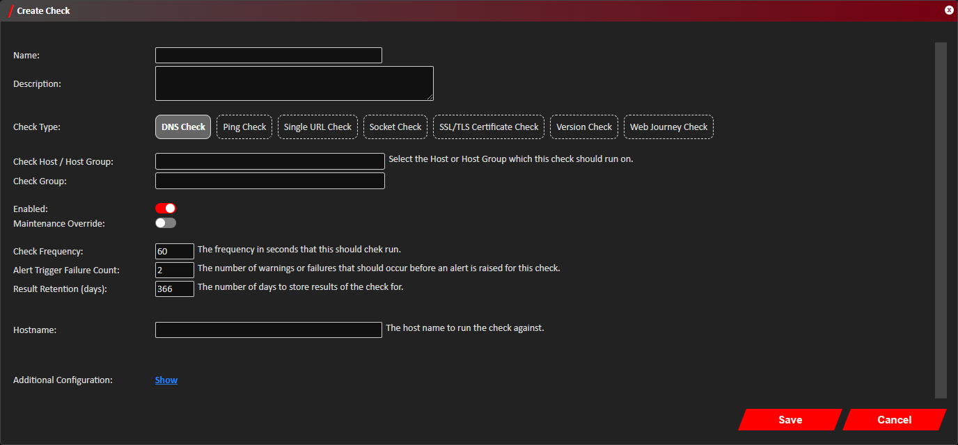 Add Check Window