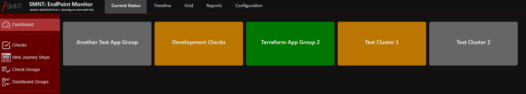 Dashboard Dashboard Group Selection