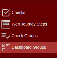 Dashboard Group Configuration Menu