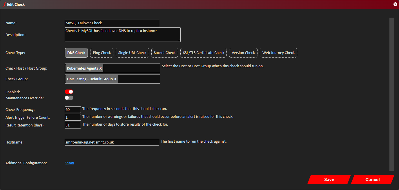 Edit DNS Check
