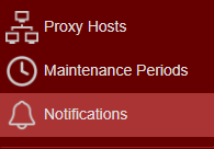 Notifications Configuration Menu