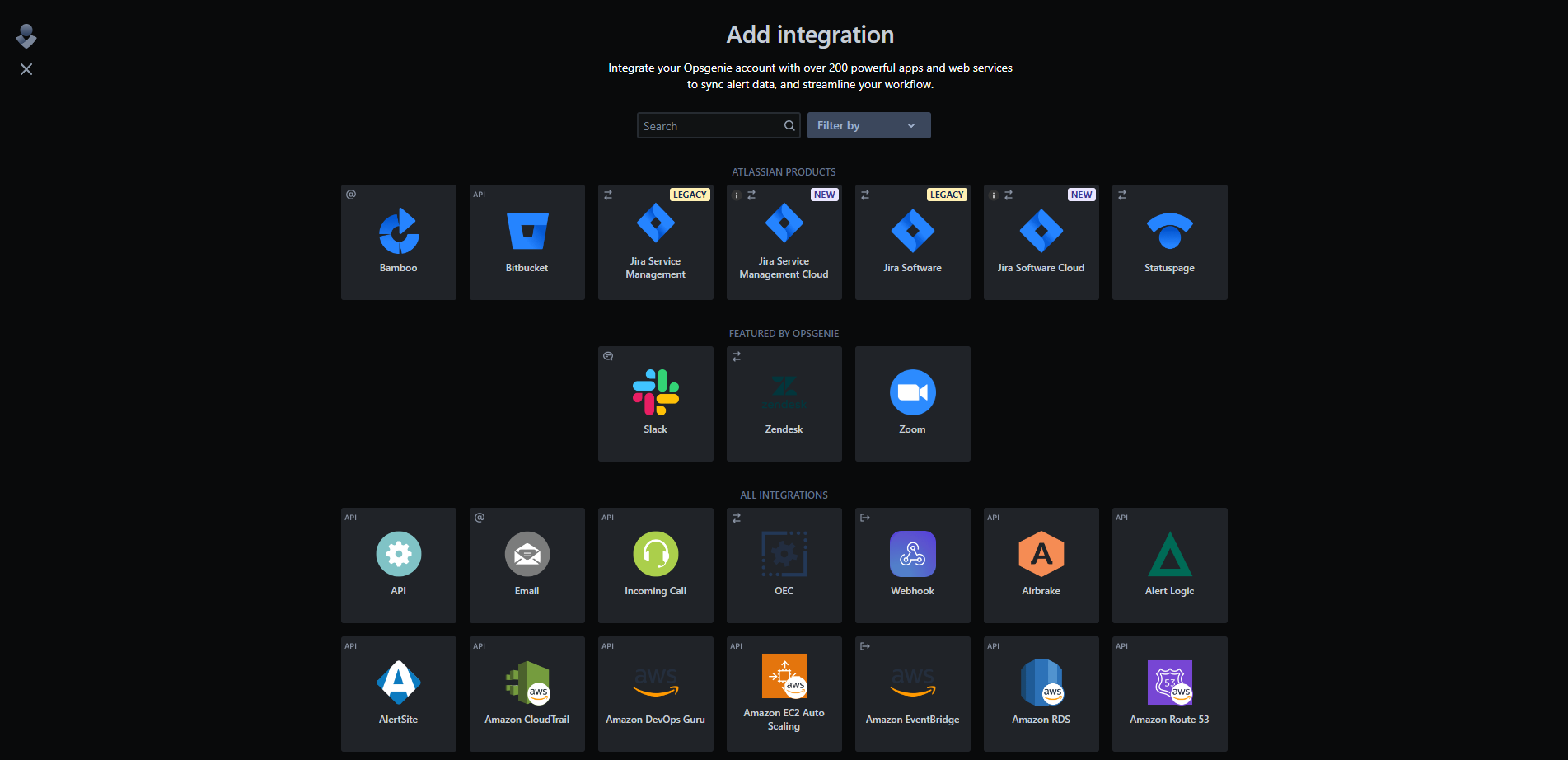 OpsGenie Add Integration