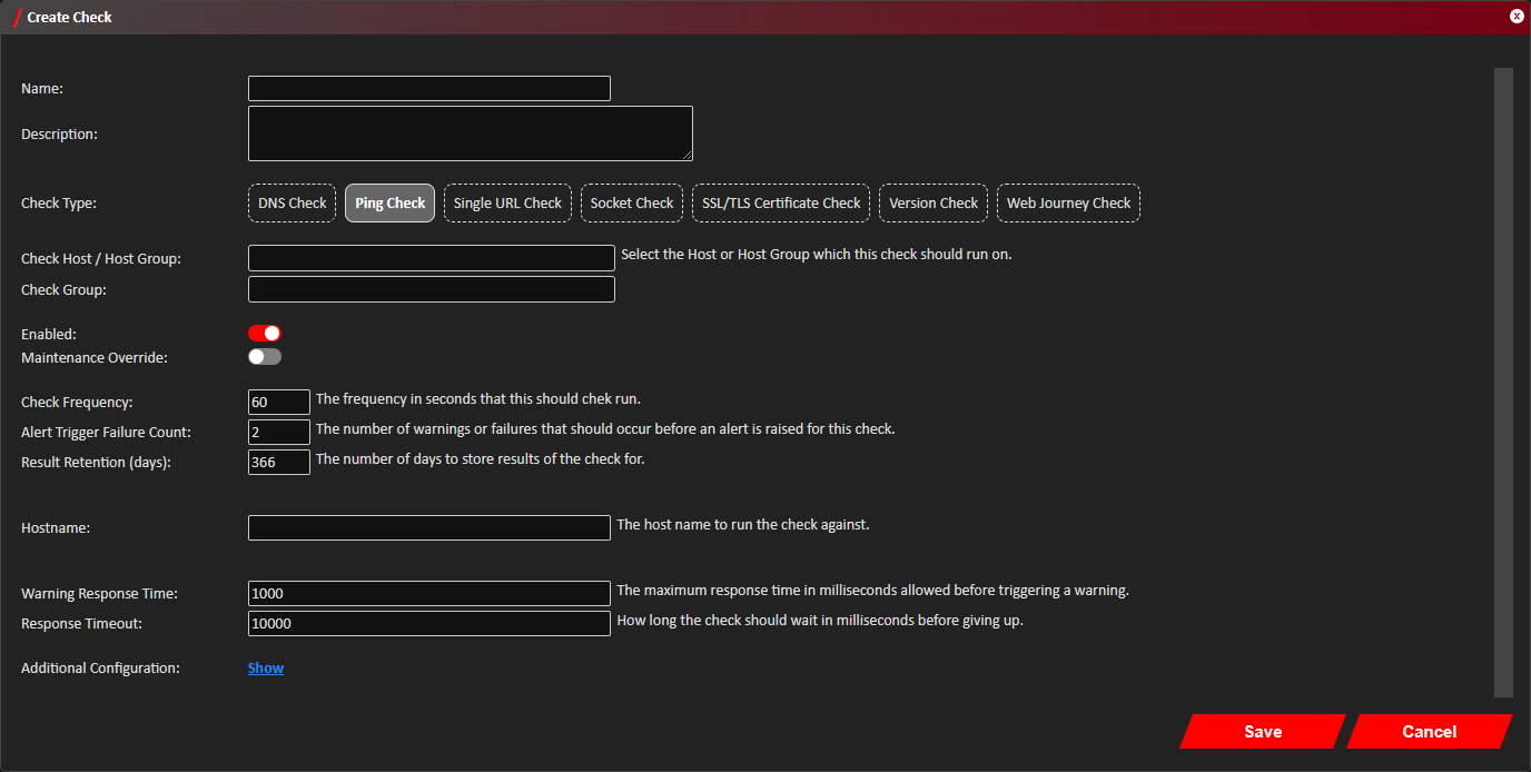 Add Check Window