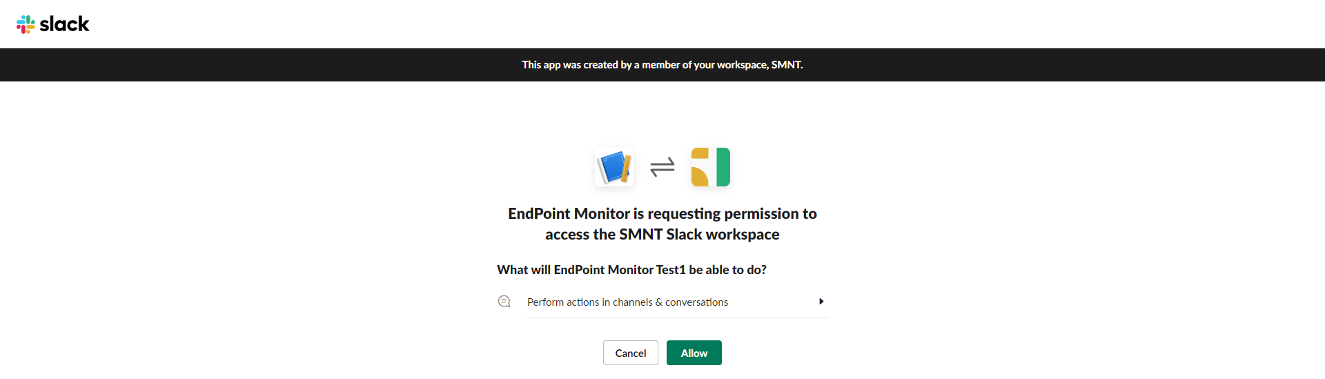Slack Workspace Allow Install