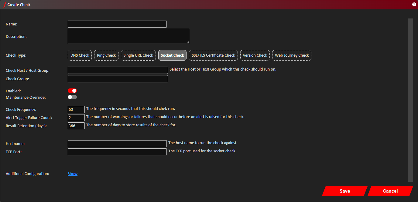 Add Check Window