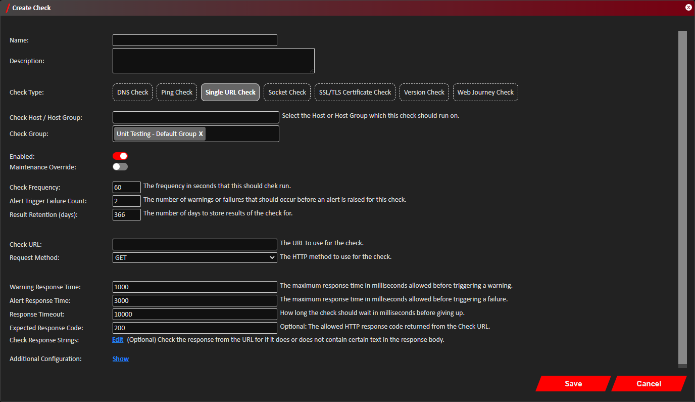 Add Check Window