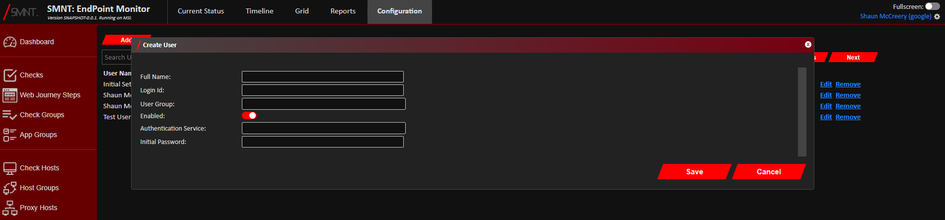 Add User Group Window